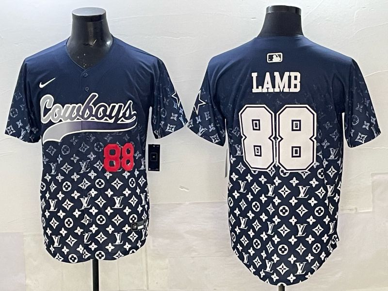 Men 2025 Nike Dallas Cowboys #88 Lamb Drak Blue Limited NFL Jersey 03